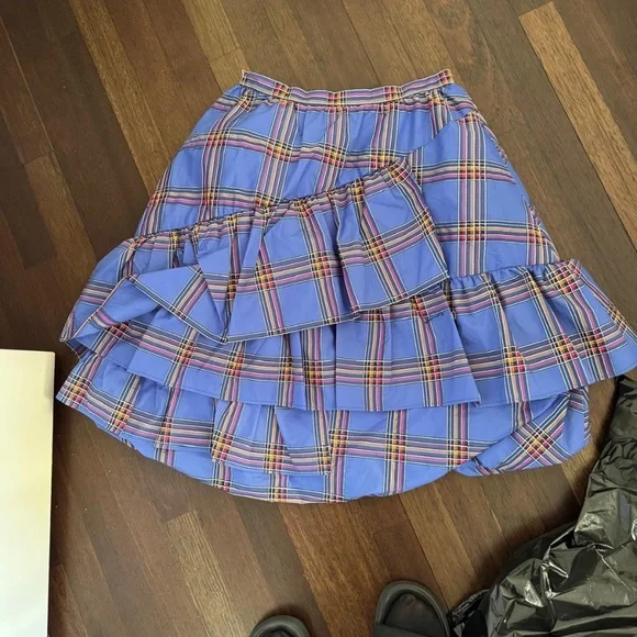 Anthropologie ruffle plaid skirt - Picture 2 of 4